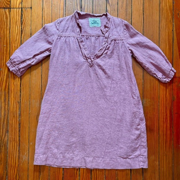 Sugar candy mountain Sabine linen peasant dress - Picture 1 of 3